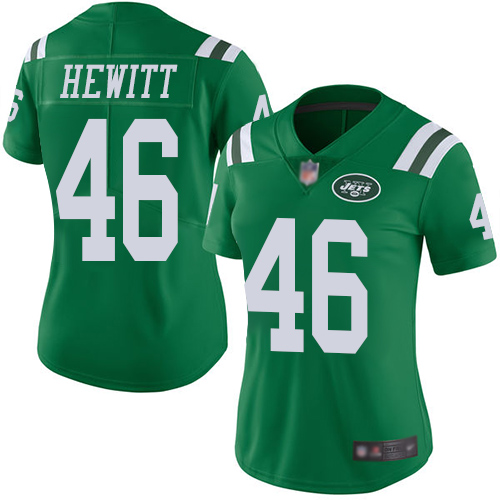 New York Jets Limited Green Women Neville Hewitt Jersey NFL Football 46 Rush Vapor Untouchable